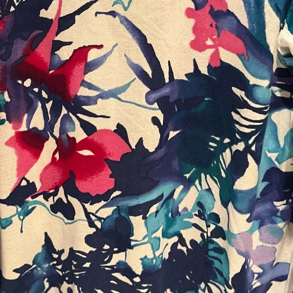 Chico's Floral Cardigan Size 3/XL - Picture 5 of 6